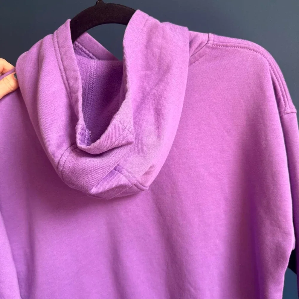 Nike Purple Hooded Sweatshirt Women's Size Large Hoodie Stretch Sports Workout
